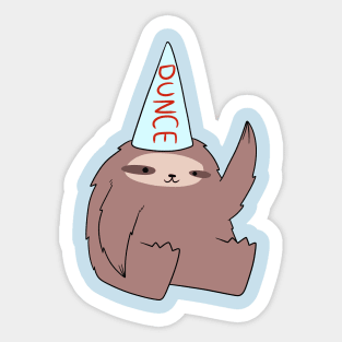 Dunce Sloth Sticker